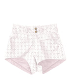 Paolo Short White Lace Schiffli