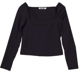 Ines Square Neck Jersey Top