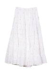 Coralie White Embroidered Maxi Skirt